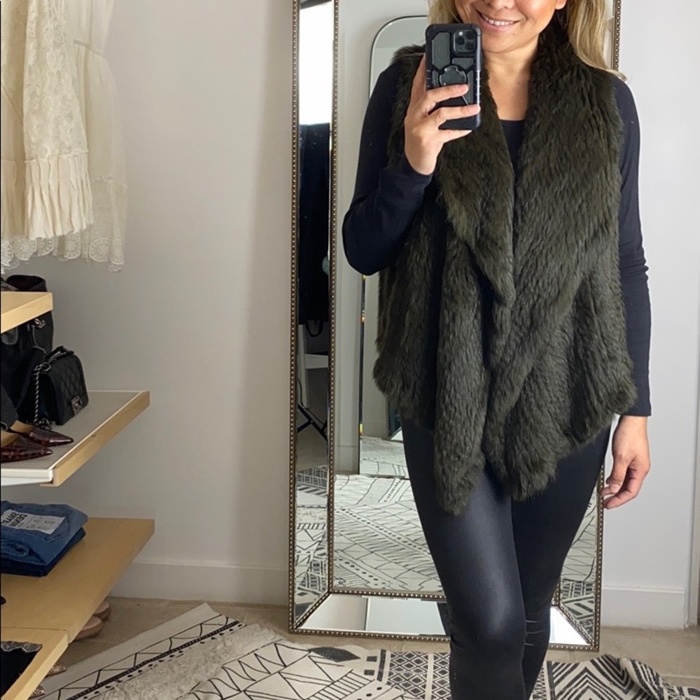 Rabbit fur vest
